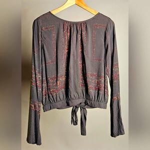 Melrose & Market Bell Sleeve Open Back Long Sleeve Size Small